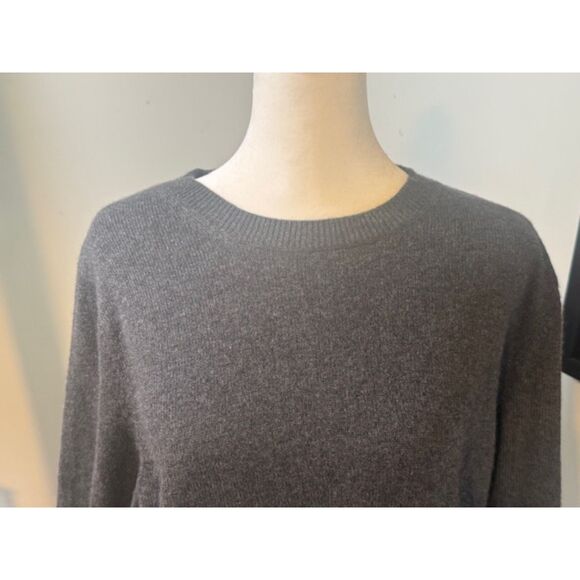 Vince 100% Cashmere Tunic Sweater L Grey Quiet Luxury Minimalist Scandi Girl - Picture 2 of 7